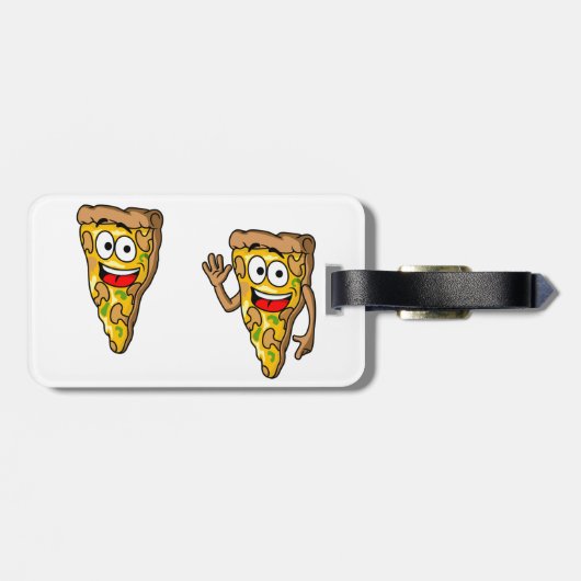 Happy Mushroom Pizza Slices ラゲッジタグ (裏面横)