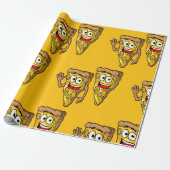 Happy Mushroom Pizza Slices ラッピングペーパー (アンロールド)