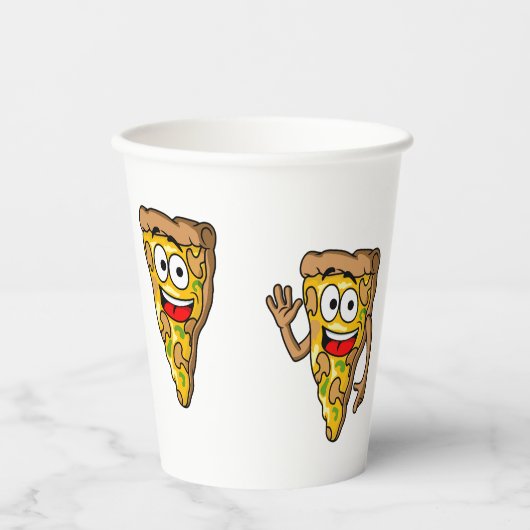 Happy Mushroom Pizza Slices 紙コップ (正面)