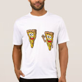 Happy Mushroom Pizza Slices Tシャツ (正面)