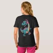 “Happy Musical Dinosaur Cartoon T-Shirt – Kids Fun Tシャツ (裏面フル)