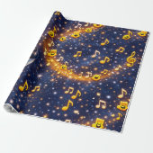 Happy musical Moon Galaxy custom wrapping paper ラッピングペーパー (アンロールド)