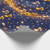 Happy musical Moon Galaxy custom wrapping paper ラッピングペーパー (角)