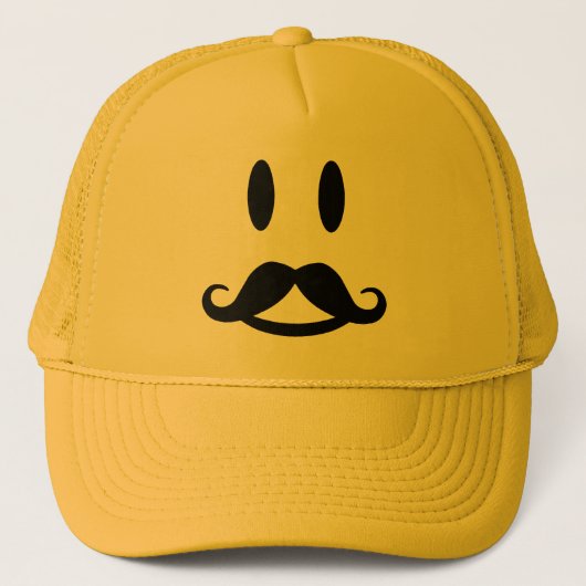 Happy Mustache hat – 色を選択 キャップ (正面)