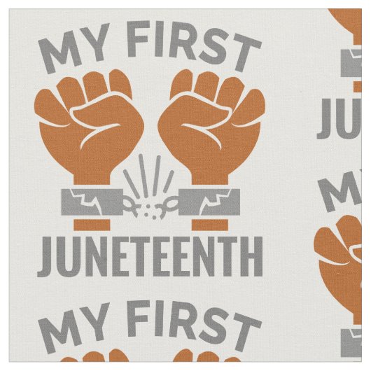 happy my first juneteenth ファブリック (クローズアップ)