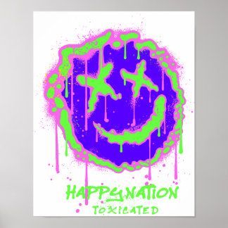 Happy Nation Toxificed Art Poster -,イロはっきりしたニック, A ポスター