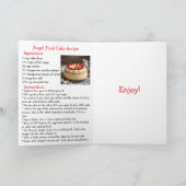 Happy National Angel Food Cake Day!  Recipe Card カード (内部)