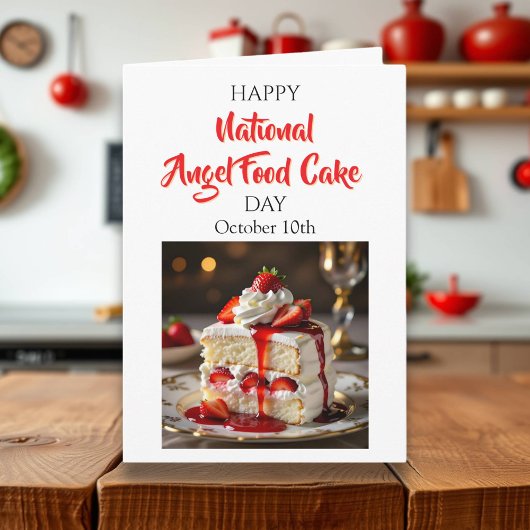 Happy National Angel Food Cake Day!  Recipe Card カード
