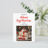 Happy National Angel Food Cake Day!  Recipe Card ポストカード (スタンド正面)