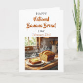 Happy National Banana Bread Day | Feb 23rd カード (正面)