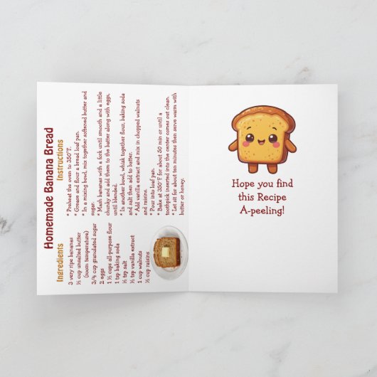 Happy National Banana Bread Day | Feb 23rd カード (内部)