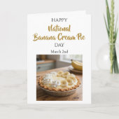 Happy National Banana Cream Pie Day! March 2nd カード (正面)