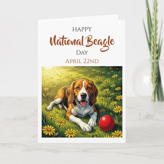 Happy National Beagle Day | April 22nd カード (正面)