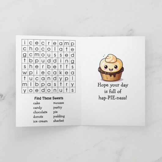 Happy National Boston Cream Pie Day | Oct 23rd カード (内部)