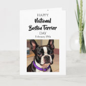 Happy National Boston Terrier Day | Feb 19th カード (正面)