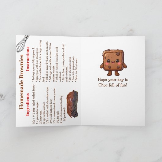 Happy National Brownie Day | Dec 8th カード (内部)