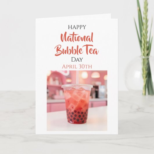 Happy National Bubble Tea Day | April 30th カード (正面)
