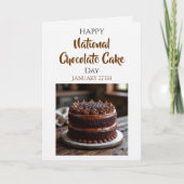 Happy National Chocolate Cake Day | Jan 27th カード (正面)