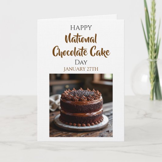 Happy National Chocolate Cake Day | Jan 27th カード (正面)