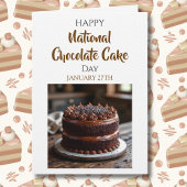 Happy National Chocolate Cake Day | Jan 27th カード