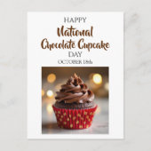 Happy National Chocolate Cupcake Day Card ポストカード (正面)