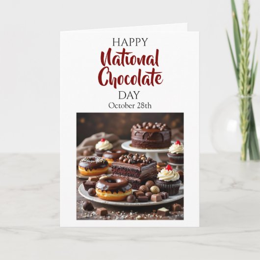 Happy National Chocolate Day | October 28th カード (正面)