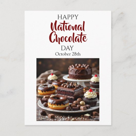 Happy National Chocolate Day | October 28th ポストカード (正面)