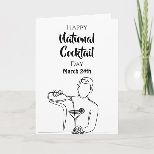 Happy National Cocktail Day - March 24th カード (正面)