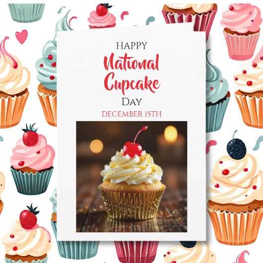 Happy National Cupcake Day | December 15th カード