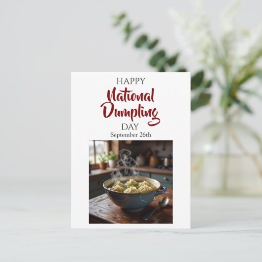 Happy National Dumpling Day! September 26th ポストカード (スタンド正面)