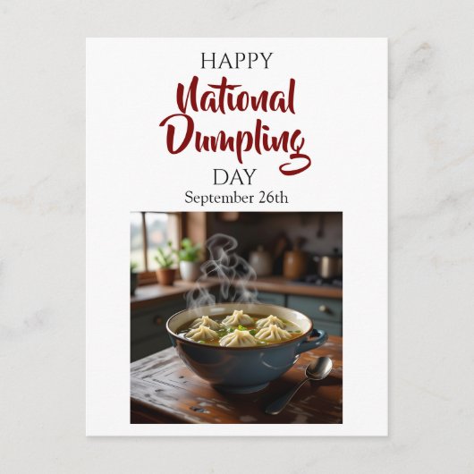Happy National Dumpling Day! September 26th ポストカード (正面)