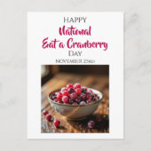 Happy National Eat a Cranberry Day | Nov 23rd ポストカード (正面)