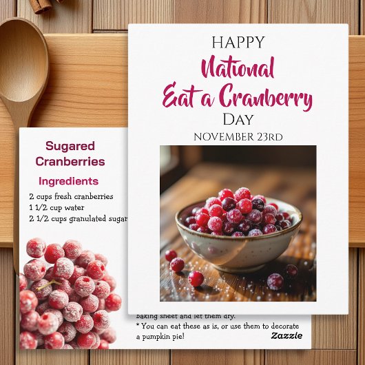 Happy National Eat a Cranberry Day | Nov 23rd ポストカード