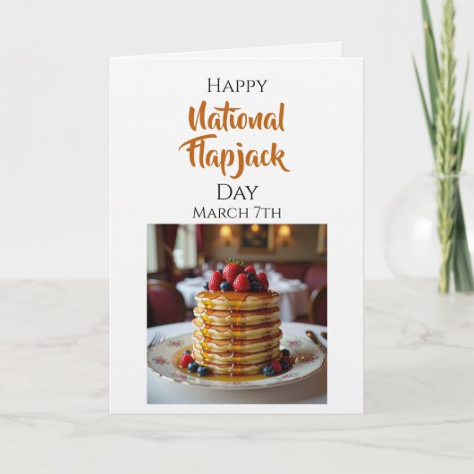 Happy National Flapjack Day | March 7th カード (正面)