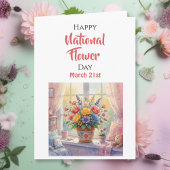 Happy National Flower Day - March 21st カード