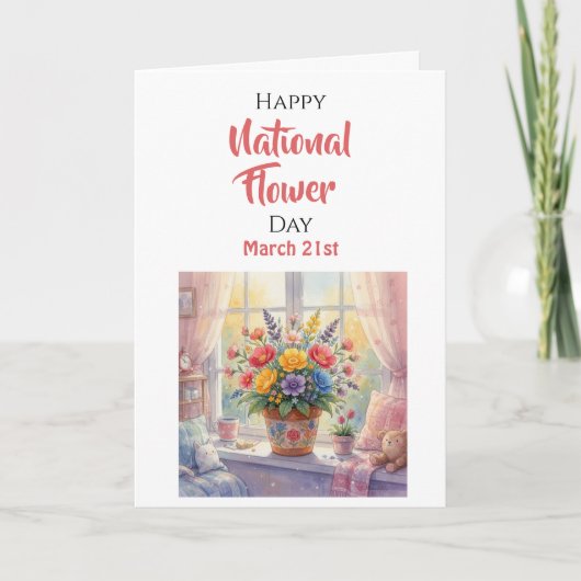 Happy National Flower Day - March 21st カード (正面)