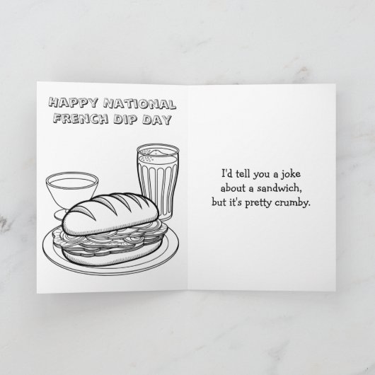 Happy National French Dip Day | Nov 12th カード (内部)