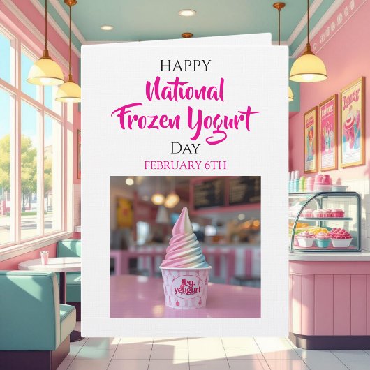 Happy National Frozen Yogurt Day | Feb 6th カード