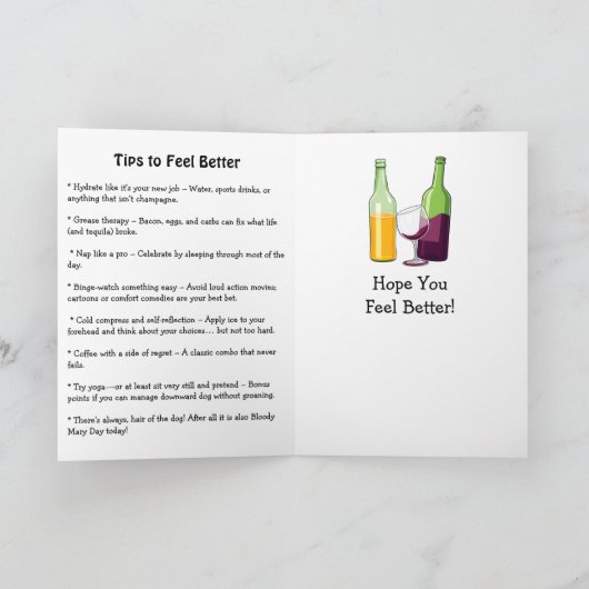 Happy National Hangover Day | January 1st カード (内部)