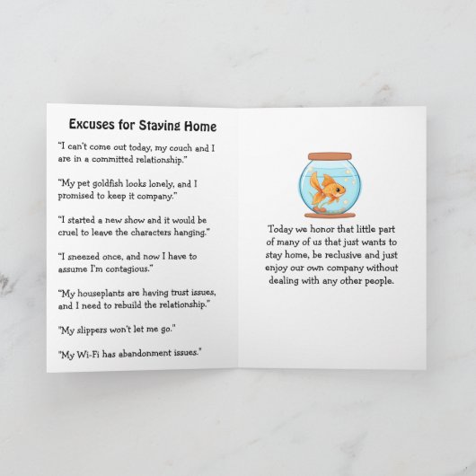 Happy National Hermit Day | October 29th カード (内部)