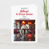 Happy National Ice Cream Sundae Day | Nov 11th カード (正面)