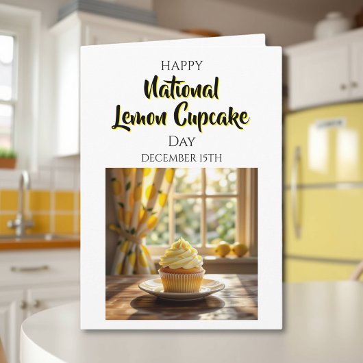 Happy National Lemon Cupcake Day | December 15th カード