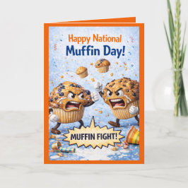 Happy National Muffin Day Greeting Card, Feb 20th カード