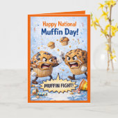 Happy National Muffin Day Greeting Card, Feb 20th カード (黄色い花)