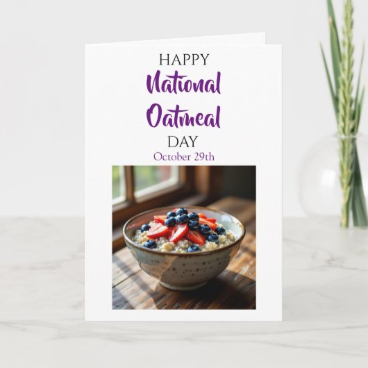 Happy National Oatmeal Day | October 29th カード (正面)