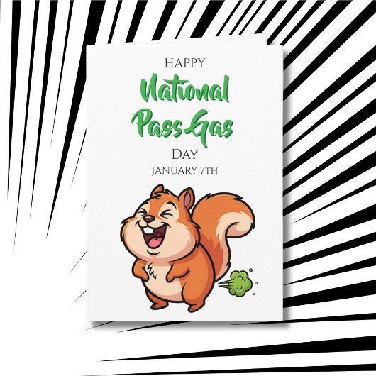 Happy National Pass Gas Day | January 7th カード