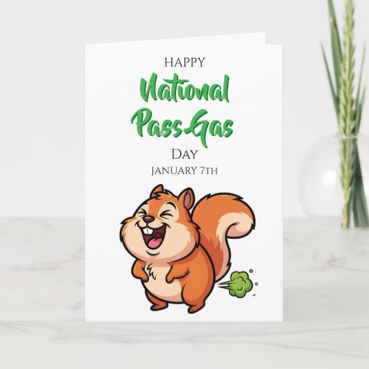 Happy National Pass Gas Day | January 7th カード (正面)