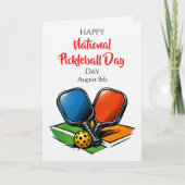Happy National Pickleball Day | August 8th カード (正面)