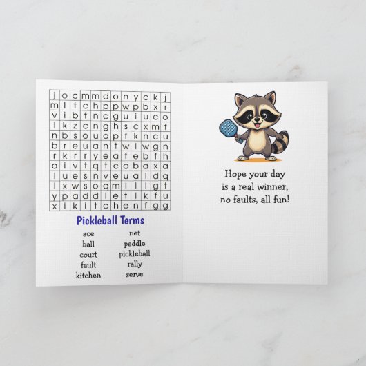 Happy National Pickleball Day | August 8th カード (内部)