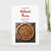 Happy National Pizza Month is October カード (正面)